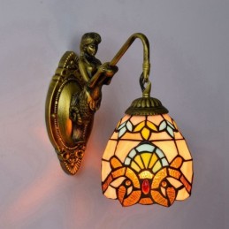 Væglampe i Tiffany-Stil med...