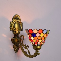 Væglampe i Tiffany-Stil med...