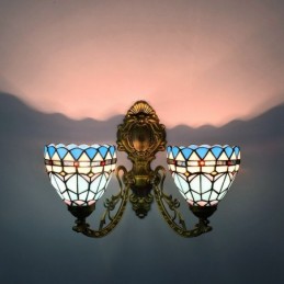 Væglampe i Tiffany-Stil med...