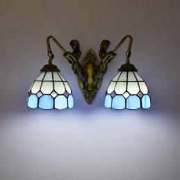 Væglampe i Tiffany-Stil med...