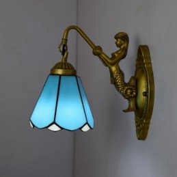 Væglampe i Tiffany-Stil med...