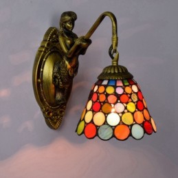 Væglampe i Tiffany-Stil med...