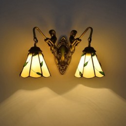 Væglampe i Tiffany-Stil med...