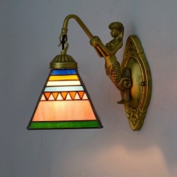 Væglampe i Tiffany-Stil med...