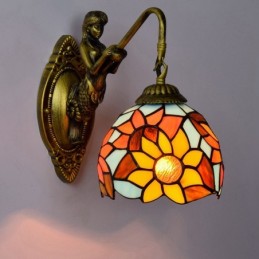 Væglampe i Tiffany-Stil med...