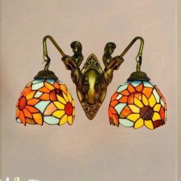 Væglampe i Tiffany-Stil med...