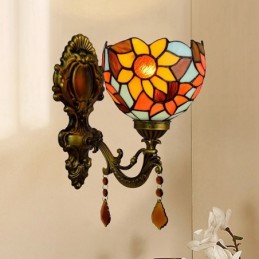 Væglampe i Tiffany-Stil med...