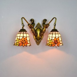 Væglampe i Tiffany-Stil med...