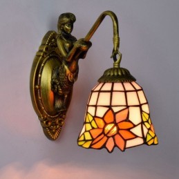 Væglampe i Tiffany-Stil med...