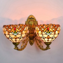 Væglampe i Tiffany-Stil med...