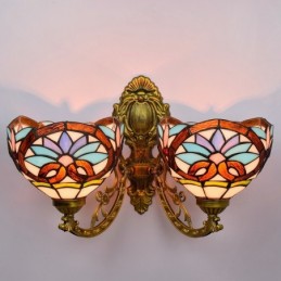 Væglampe i Tiffany-Stil med...