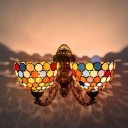 Væglampe i Tiffany-Stil med...
