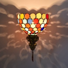 Væglampe i Tiffany-Stil med...