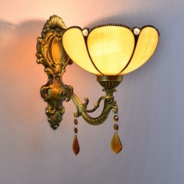 Væglampe i Tiffany-Stil med...