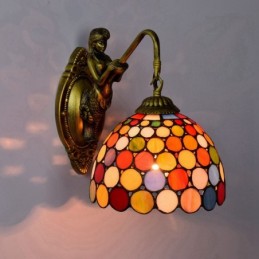 Væglampe i Tiffany-Stil med...