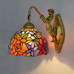 Væglampe i Tiffany-Stil med...