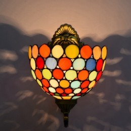 Væglampe i Tiffany-Stil med...
