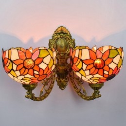 Væglampe i Tiffany-Stil med...