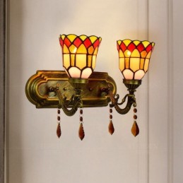Væglampe i Tiffany-Stil med...