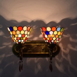 Væglampe i Tiffany-Stil med...