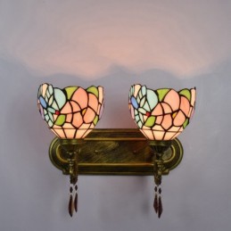 Væglampe i Tiffany-Stil med...