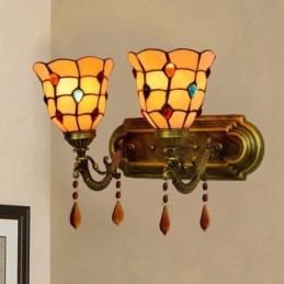 Væglampe i Tiffany-Stil med...