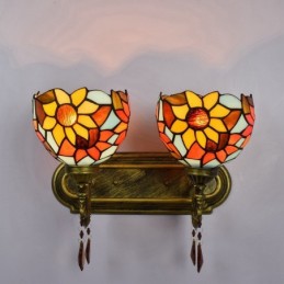 Væglampe i Tiffany-Stil med...